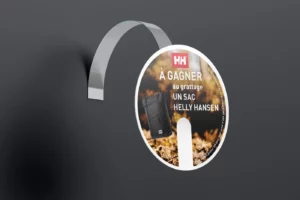 Design graphique d'étiquette en magasin