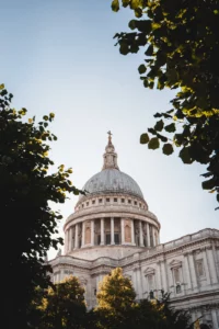 Photo de la Cathédrale Saint-Paul de Londres au coucher de soleil