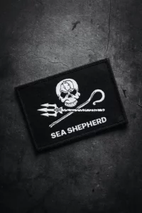 Patch Sea Shepherd sur fond noir